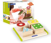 Guidecraft Sort and Stack Shapes Wooden Shapes with Matching Dowels - Educational and Learning Toys for Kids