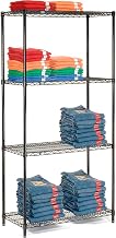 Nexel Black Epoxy, 4 Tier, Wire Shelving Starter Unit, 36"W x 21"D x 74"H