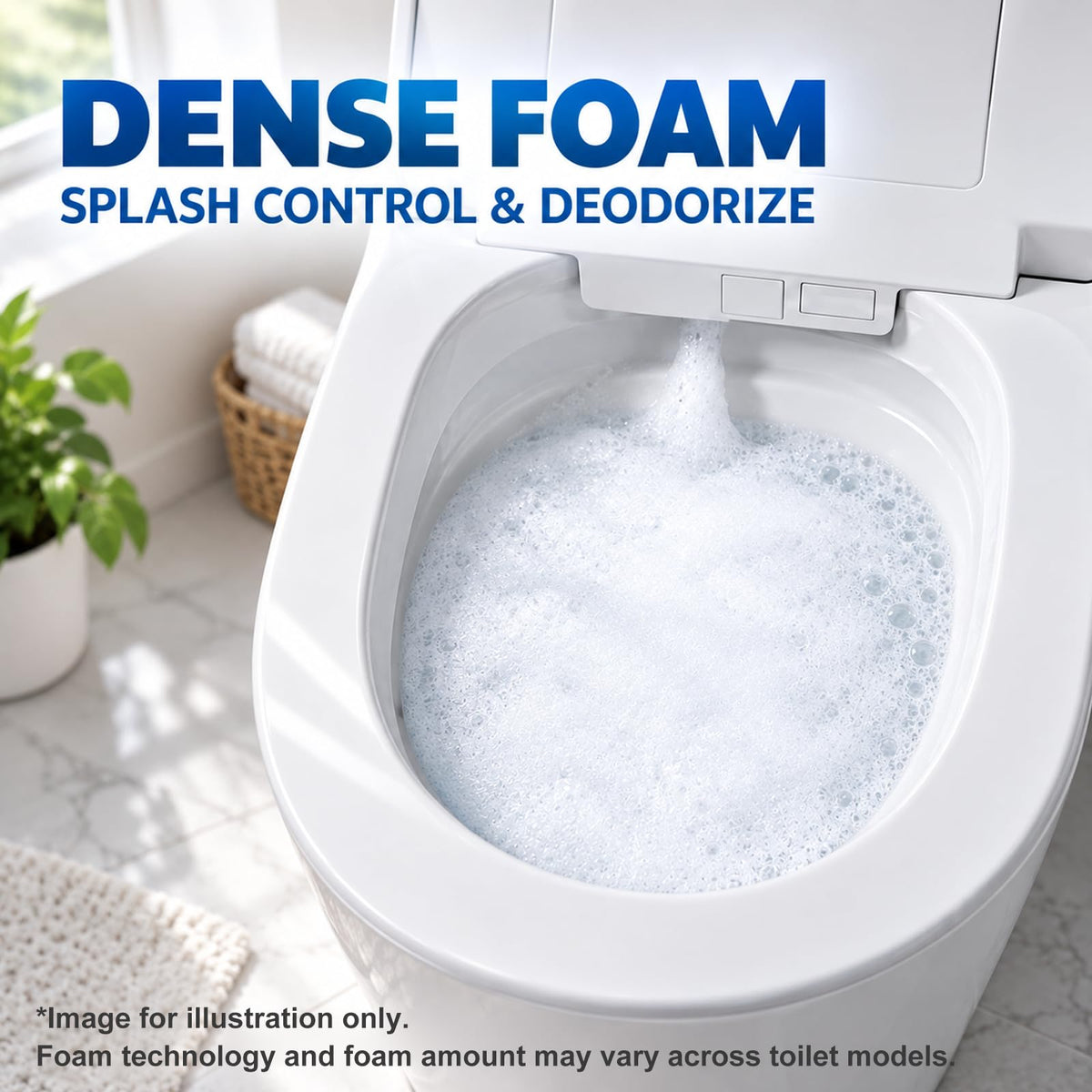 Smart Toilet Foam Shield 480ml 2 Pack by DAGREM U – 8.12 Fl Oz (Pack of 2), Model HZT8101432