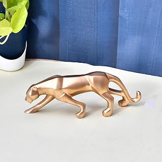 Balaji Craft bki Panther Sitting Position Antique Design Sculpture for Home Décor, Showpiece for Living Room, Table Decor (26 X 24 CM) Y7