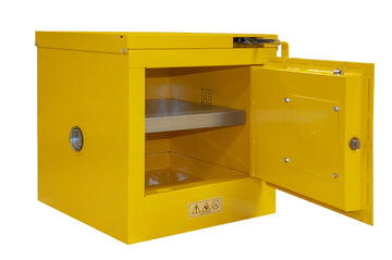 Flammable storage by Durham – 2, Alloy Steel, Yellow, Model 1002S-50