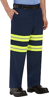 Red Kap Men's Stain Resistant Enhanced Visibility Flat Front Work Pants