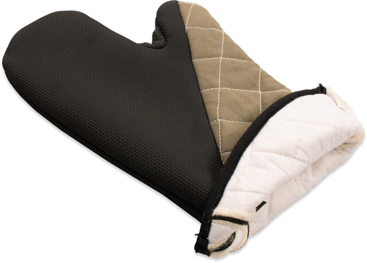 San Jamar Conventional Style / 15" Length / Tan Oven Mitts