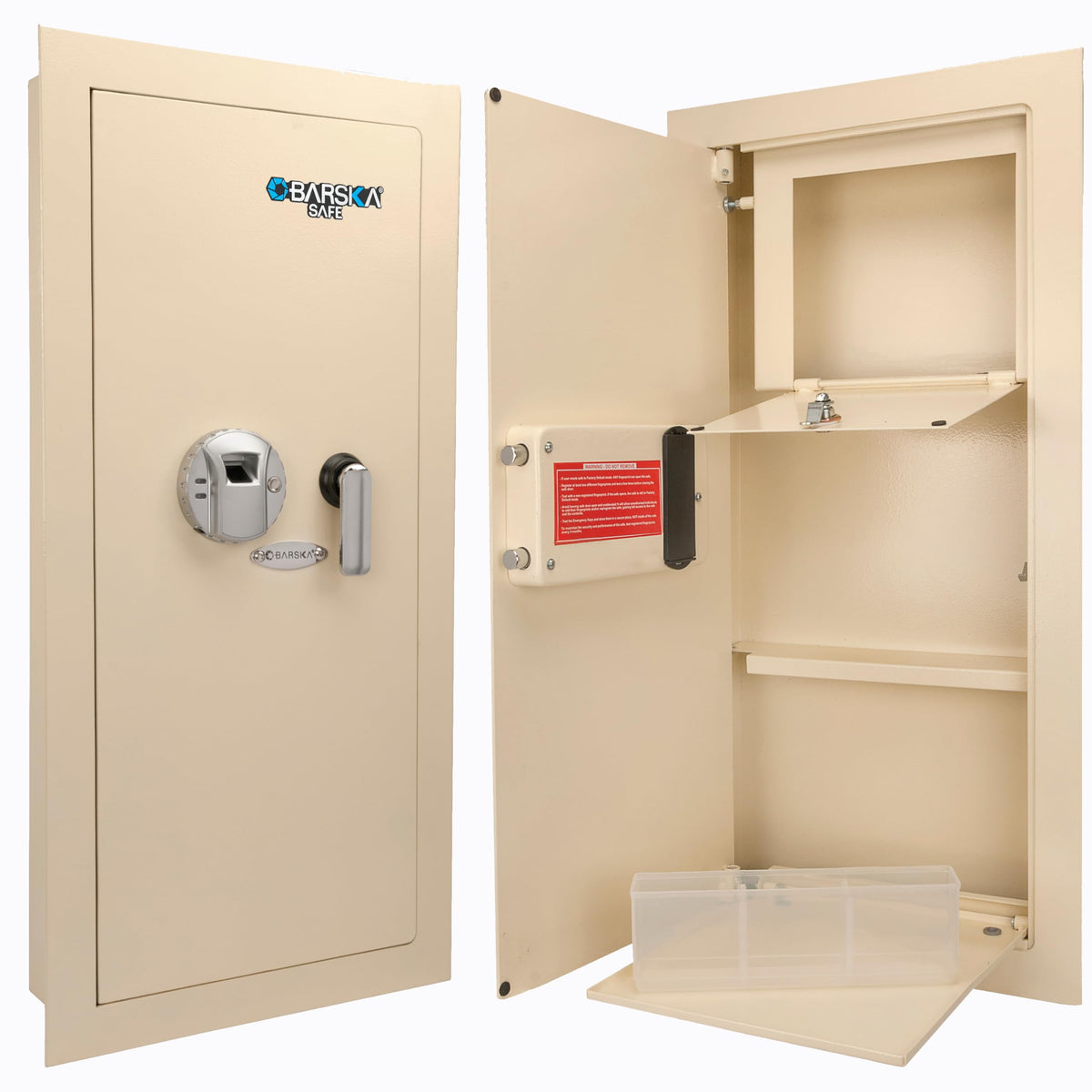Barska Left Opening / 31 1/2" x 15 1/2" x 4" / Beige Wall Safes