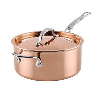 CopperBond® Aura™ 4-Quart Professional Copper Saucepan with Lid by Hestan – 4 Quarts, Copper, Model 31838
