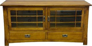 Crafters and Weavers Arts & Crafts Mission Quarter Sawn Oak 60" TV Stand