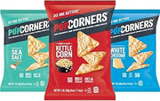 Popcorners Snacks Variety Pack | Gluten Free Chips Snack Packs | Kettle Corn, White Cheddar, Sea Salt | 1 Ounce (Pack of 18)