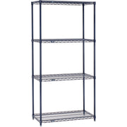 Nexelon Wire Shelving – 4, Alloy Steel, Blue, Model 18246N