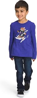 The North Face Kids' Long Sleeve Tri-Blend Graphic Tee, Lapis Blue Heather,3
