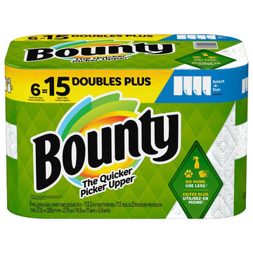 Select-A-Size Triples White Paper Towels, 6 Count by Bounty – Paper, Pack of 6