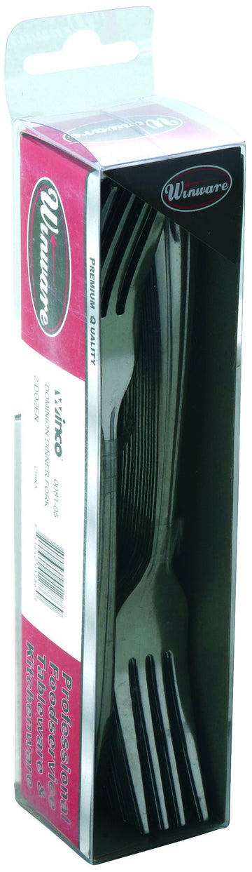 24-Piece Dominion Dinner Fork Set by Winco – 18/0, Stainless Steel, Silver, Model 0081-05