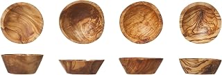 Cosy & Trendy Set of 4 Bowls Organic-Olive Wood D5.5-7.5 cm