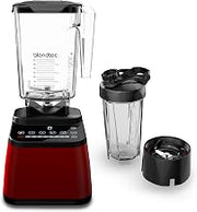 Blendtec Designer Series Blender (Red), WildSide+ Jar & GO Travel Bottle | Professional Grade Power and Performance, Touchscreen with 8 Speed Variable Speed Control, + Pulse, 6 Preprogammed Cycles