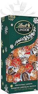 Lindt LINDOR Holiday Assorted Chocolate Candy Truffles Traditions Gift Box, 6.8 oz.