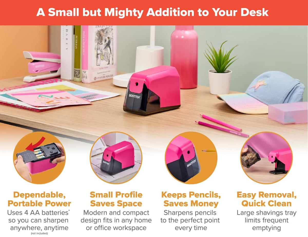 Bostitch Pink / 1 Pencil Sharpeners