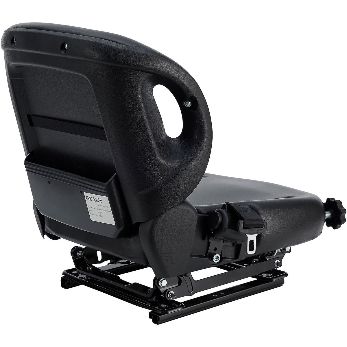 Universal Ergonomic Forklift Seat by Global Industrial – PVC, Black, Model YY52