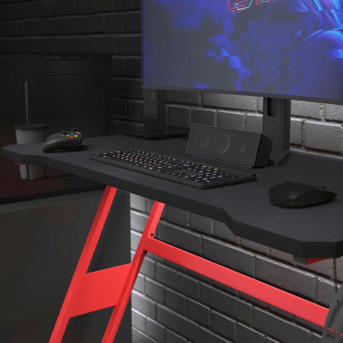 Flash Furniture 23.5L x 45.8W inches / Black / Classic Computers & Accessories