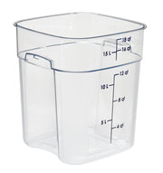 FreshPro 18Qt Food Storage Container in Clear for Industrial and Kitchen Use by Cambro – 18 quarts, Polycarbonate (PC), Clear, Model 18SFSPROCW135