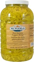 Mi Pueblo Hot High Defect Banana Pepper Ring, 1 Gallon -- 4 per case.