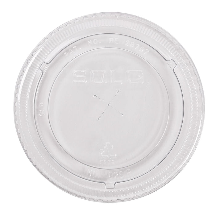 Solo Foodservice Dart 626TS Clear Lid PET 626 Flat Straw Slot, 1000 Count (Pack of 1)