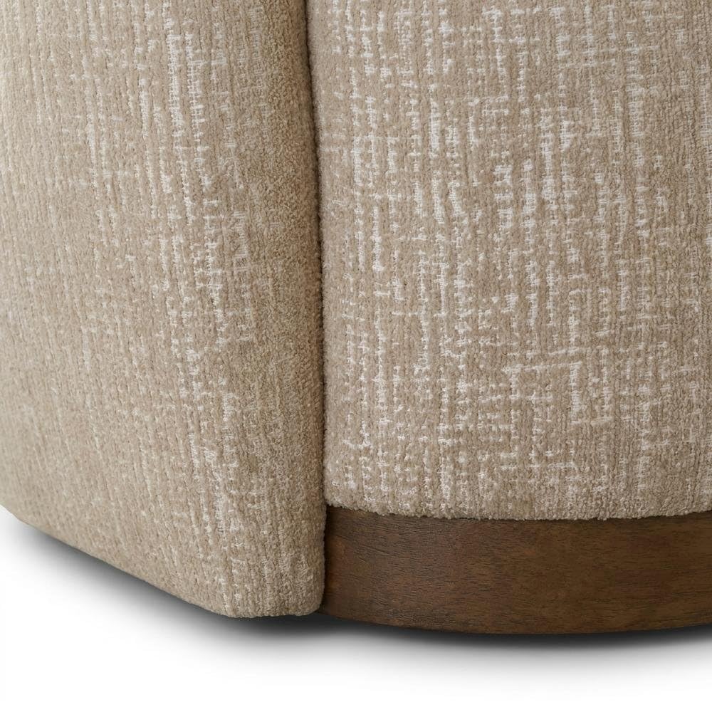 Beige Sand Dollar Swivel Accent Chair for Living Room by Starlight Canyon Home – 100% Polyester (S), Beige