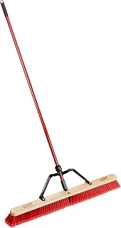 Libman Multi-Surface Heavy-Duty Push Broom — 3-Pack Case, 36in. Wide with 1in. x 60in. Handle, Model# 1101003