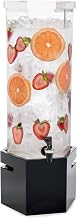 Rosseto LD119 Honeycomb Acrylic Beverage Dispenser with Black Gloss Bamboo Base, 2-Gallon Capacity, 7-1/4" Length x 7-1/4" Width x 24-1/8" Height