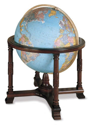 Globes Illuminated Diplomat Globe by Replogle – Large, Wood, Blue, Model 65325