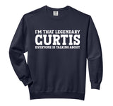 Curtis Personal Name Funny Curtis Comfort Colors Adult Sweatshirt by Curtis Gifts Curtis Tee Men Name Birthday Gifts – Cotton Blend, Black, Model R1NZNRK3HWJ