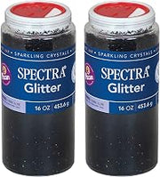 Spectra® Glitter, Black, 1 lb. Per Jar, 2 Jars