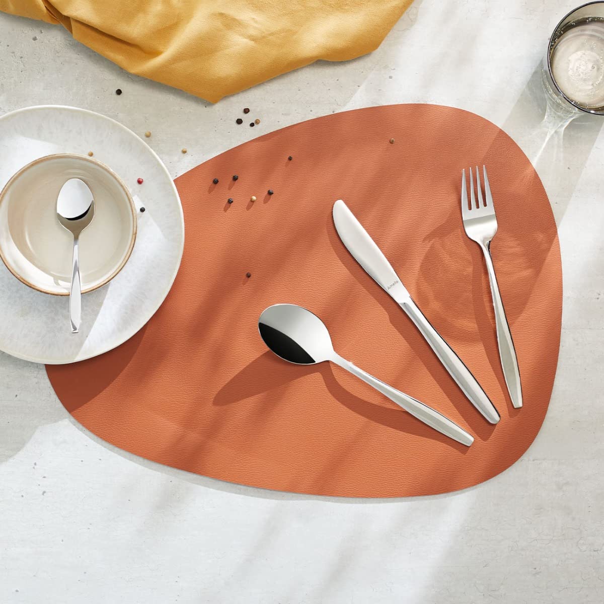 FLORENCE Cutlery Set 24 Pieces Dishwasher Safe Made of High-Quality Stainless Steel Elegant Design Modern & Stylish Set with Finely Rounded Handles Cutlery by Amefa – Model