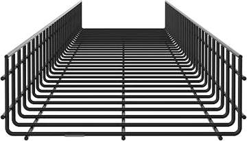 Panduit Wire Basket, Steel, Black Powder Coated, 12 in W x 4 in H, Model PWB4X12BL