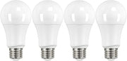 Satco S29558, A19 LED Light Bulbs, 60W Replacement, 4000K, 4-Pack, LED Lamp