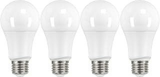 Satco S29558, A19 LED Light Bulbs, 60W Replacement, 4000K, 4-Pack, LED Lamp