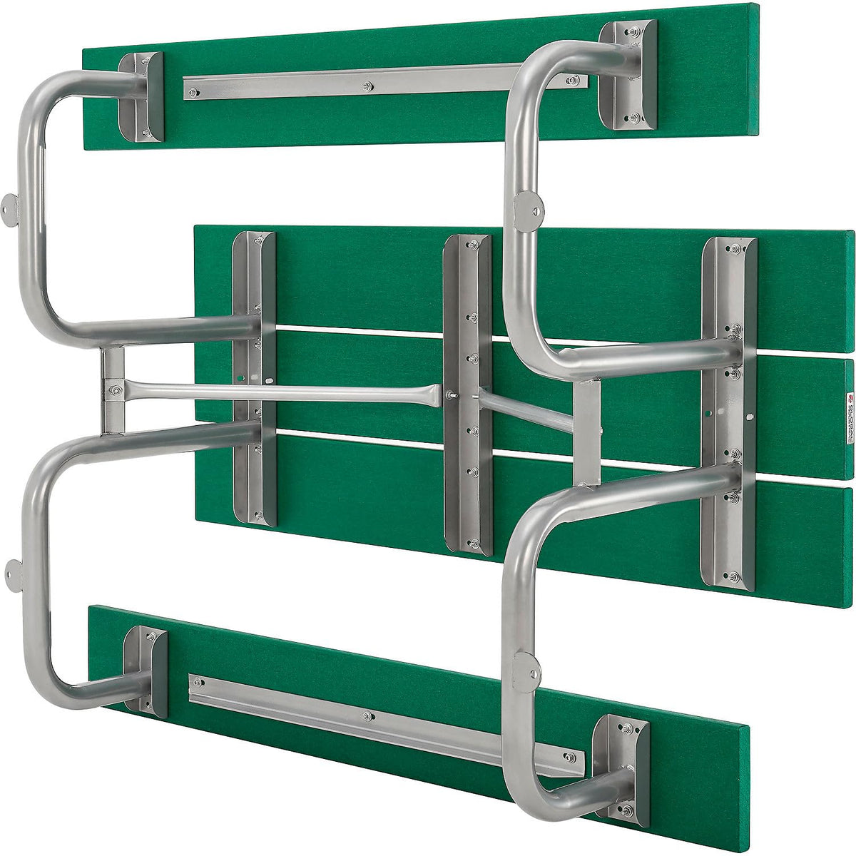 Outdoor 8'L Rectangular Picnic Table by Global Industrial – Recycled Plastic & Steel, Green, Model 271675GN