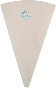 Ateco Plastic Coated Canvas Decorating Bag, 21-Inch, Reusable, Made in USA, White
