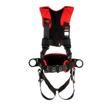Protecta Medium - Large Comfort Construction Style Full Body Positioning Harness With Easy-Link Web Adapter by 3M – Medium-Large, Polyester, Black, Model 1161205