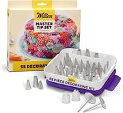 Wilton Master Cake Decorating Piping Tips Set, 55-Piece with Case