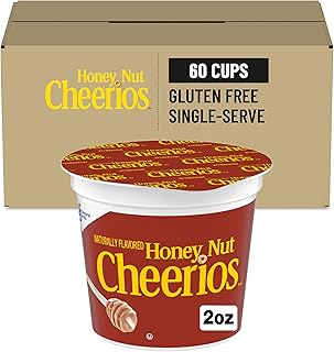 Honey Nut Cheerios Cereal, Single Serve Foodservice Cups, 60 Ct