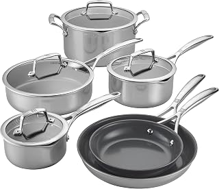 ZWILLING Spirit Energy + 10-pc Stainless Steel Ceramic Nonstick Cookware Set