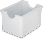 Carlisle FoodService Products Sugar Caddy for Kitchens, Plastic, Holds 20 Packets, White