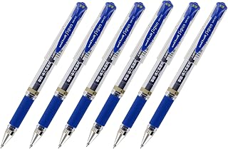 Uni-Ball Signo UM-153 Gel Ink Rollerball Pen, 1.0mm, Broad Point, Blue Ink, Pack of 6