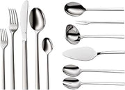 WMF 66-Teilig Sonic Cutlery Set for Several People, Stainless Steel, Stainless Steel