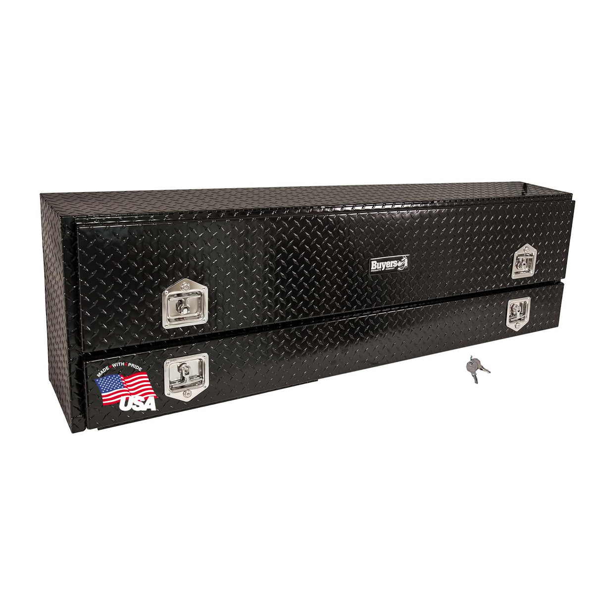 Buyers Products Company Black Diamond Tread / 88 x 21 x 13.5 / One Compartment Truck Bed Toolboxes
