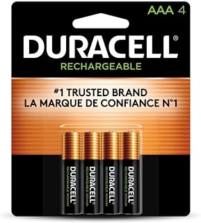 DURACELL Rechargeable Staycharged Nimh Batteries, AAA, 4/Pack
