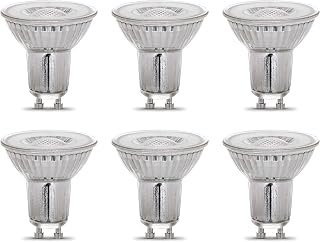 Feit Electric 4W LED MR16 GU10 Bulbs with 35W Equivalent, Dimmable, MR16 Bulbs, 22 Yrs. Lifetime, 300 Lumens, 5000K Daylight, 6 Packs - BPMR16/GU10/950CA/6