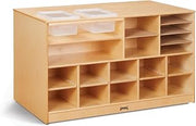 Jonti-Craft Mobile Twin Storage Island without Trays