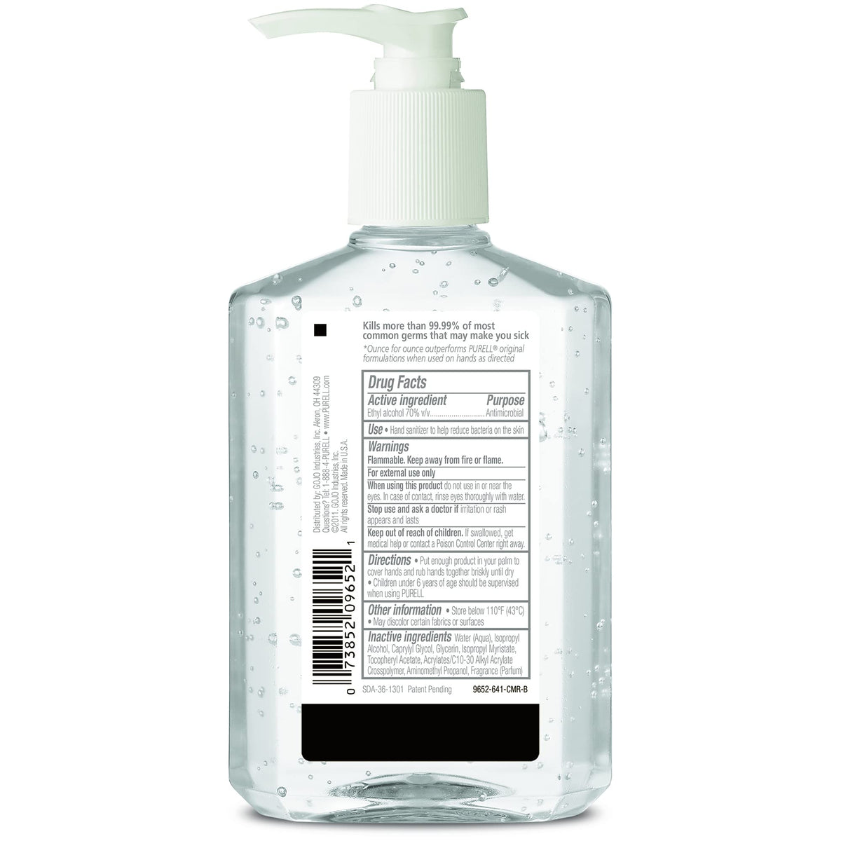 Purell 8 Fl Oz (Pack of 4) / White / liquid Hand Sanitizers