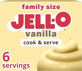 Jell-O Cook & Serve Pudding & Pie Filling Mix, Vanilla, 4.6 oz Box
