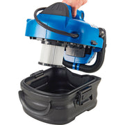 Battery Powered HEPA Wet/Dry Vacuum with Air Inflate Adapter by Global Industrial – Plastic, Blue, Model JN701